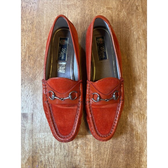 Gucci Shoes - Vintage Gucci Loafer, Red, Velvet/Patent, Women’s Size 38 US 7